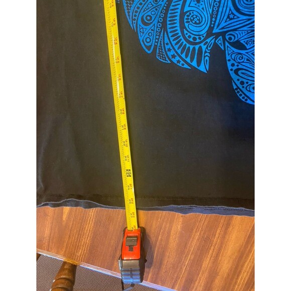 Vintage Neon Mohawk Skull Size Medium Black T-Shirt Short Sleeve 2 Sided Skulls - Picture 8 of 12